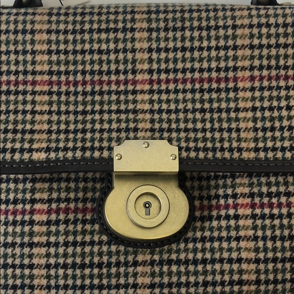 Fossil Plaid Brifcase Khaki Loptop Case New - Picture 3 of 8